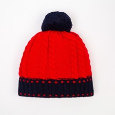 Шапка для мальчика, цвет красный/тёмно-синий, размер 50-52 Marhatter