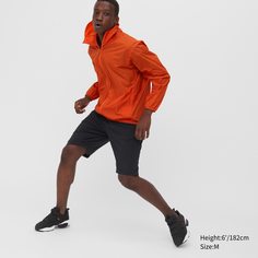 Ветровка мужская UNIQLO 444550COL25 оранжевая M