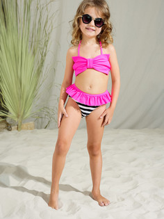 Купальник раздельный детский PlayToday Kids 12322301, розовый, черный, белый, 98