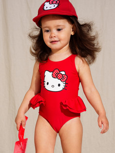 Купальник слитный детский PlayToday Baby 12349013, красный, 74