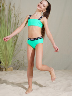 Купальник раздельный детский PlayToday Tween 12321286, зеленый, 158