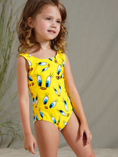 Купальник слитный детский PlayToday Kids 12342099, жёлтый, 116