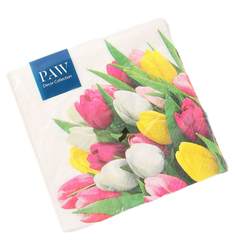 Салфетки бумажные PAW Decor Collection Букет тюльпанов SDL121500 33х33 см, 20 шт.