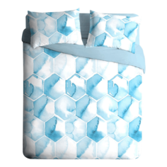 Простыня Homeclub Aero евро ситец голубая