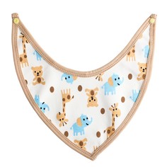 Нагрудник-бандана на непромокаемой основе для мальчика, на кнопках, цвета МИКС