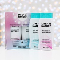 Подарочный набор Dream Nature Мицеллярный: шампунь, 250 мл + гель для душа, 250 мл No Brand