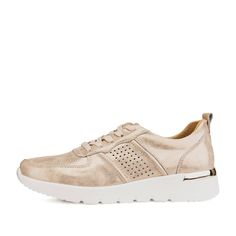 Кроссовки женские quattrocomforto 40-31WA-72 золотистые 39 RU