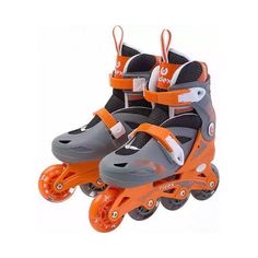 Роликовые коньки Ridex Swipe, унисекс, размер 35-38, колеса 64мм, ABEC 3, оранжевый/черный