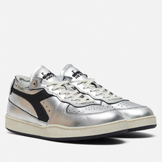 Женские кроссовки Diadora Mi Basket Row Cut Silver Used серебряный, размер 36.5 EU