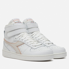 Женские кроссовки Diadora Magic Basket Mid Leather белый, размер 38 EU