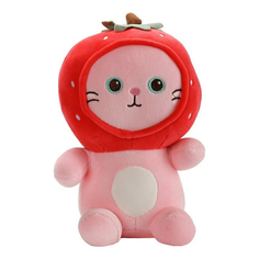 Мягкая игрушка Котик в шапочке, 21 см No Brand