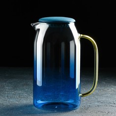 Графин Magistro «Модерн», 1,4 л, с крышкой, цвет синий