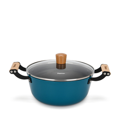 Кастрюля Fissman Seagreen 24x11см, 4л, чугун, с антипригарным покрытием 4014_