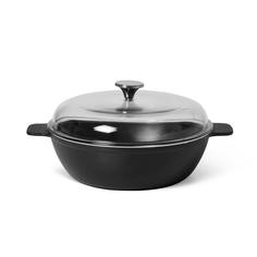 Сотейник Fissman Nomada 28x8см, 4.1л, с крышкой, чугун, с антипригарным покрытием 4004_