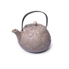 Заварочный чайник Fissman 1.1л с ситечком керамика серый (9393_)