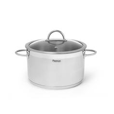 Кастрюля Fissman Benjamin 20x12см 3.7л с крышкой нержавеющая сталь стекло (5423_)