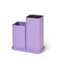 Подставка для ножей Fissman с двумя отделениями 10x10x23см 10x10х17см пластик (2872_)