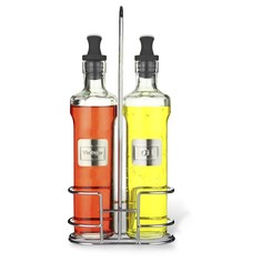 Бутылки для масла и уксуса Fissman набор из 3 предметов 500мл, стекло, подставка 6419_