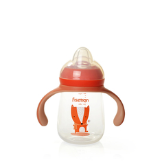 Детская бутылочка поильник Fissman 260 мл, пластик, оранжевый 6907