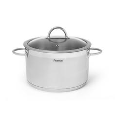 Кастрюля Fissman Benjamin 24x14см, 6.3л, нержавеющая сталь, с крышкой, стекло 5424_