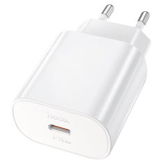 Сетевое зарядное устройство Hoco (N22) Jetta Type-C/PD25W+QC3.0 charger (EU) 3000mA + кабе No Brand