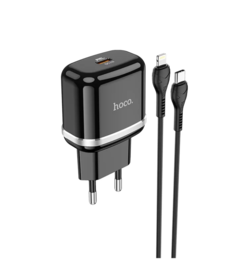 Сетевое зарядное устройство Hoco (N24) Vicnarious 3.0 PD 20W Type-C + кабель (TypeC/TypeC) No Brand