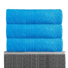 Простыня махровая "BAYRAMALY" Светло-голубая; Размер: 1.5