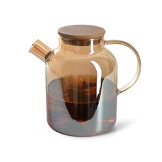 Заварочный чайник Fissman 1800 мл с крышкой и фильтром жаропрочное стекло 9543_