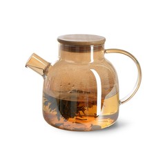 Заварочный чайник Fissman 1200 мл с крышкой и фильтром жаропрочное стекло 9539_