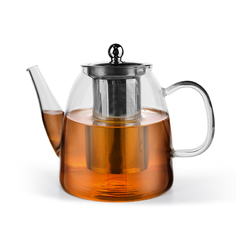 Заварочный чайник Fissman 1200 мл со стальным фильтром жаропрочное стекло 9551_