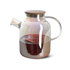 Заварочный чайник Fissman 1800 мл с крышкой и фильтром жаропрочное стекло 9545_