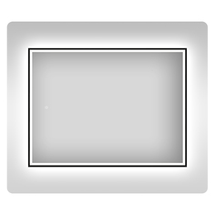 Влагостойкое зеркало с подсветкой для ванной Wellsee 7 Rays Spectrum 172201250, 80х55 см