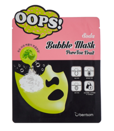 Маска для лица Berrisom Soda Bubble Mask Poretox Fruit пузырьковая, 18 мл
