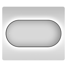 Влагостойкое зеркало с подсветкой для ванной Wellsee 7 Rays Spectrum 172201510, 80х40 см