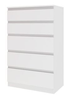 Комод Beneli МОРВИК, 5 ящиков, Белый, 70х39,6х111 см, 1 шт.
