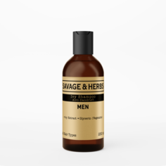 Мужской шампунь Savage&Herbs против перхоти с экстрактом плюща для жирных волос 250 мл