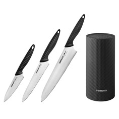 Набор кухонных профессиональных ножей Samura GOLF овощной универсальный Шеф SG-04