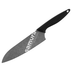 Нож кухонный поварской Samura Golf Stonewash Сантоку для нарезки профессиональный SG-0095B