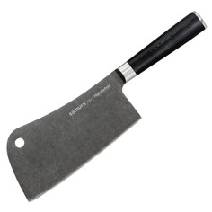 Кухонный топорик для рубки хрящей костей Samura Mo-V Stonewash профессиональный SM-0040B