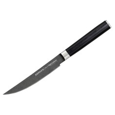 Нож кухонный поварской Samura Mo-V Stonewash для стейка профессиональный SM-0031B