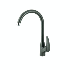 Смеситель для кухни Lemark LINARA LM0405 с высоким поворотным изливом, антрацит