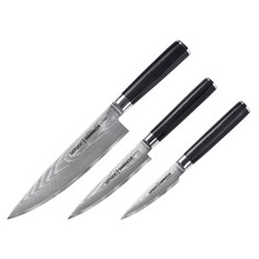 Набор кухонных ножей Samura Damascus овощной универсальный Шеф SD-0220/G-10