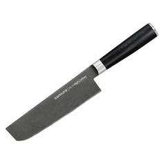 Нож кухонный Samura Mo-V Stonewash топорик Накири для шинковки профессиональный SM-0043B