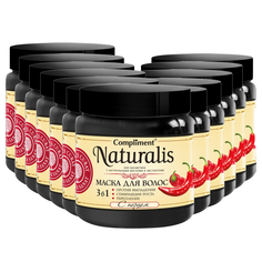 Маска с перцем для волос Compliment Naturalis против выпадения 3в1 Box 500мл х 12шт. Complement