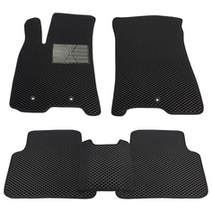 Автомобильные Коврики Салона Eva Черный Ромб С Черным Кантом Пластиковый Подпятник Для Mer Auto Defender