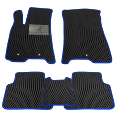 Автомобильные Коврики Салона Eva Черный Ромб С Синим Кантом Пластиковый Подпятник Для Toyo Auto Defender