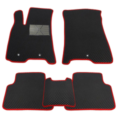 Автомобильные Коврики Салона Eva Черный Ромб С Красным Кантом Пластиковый Подпятник Для To Auto Defender