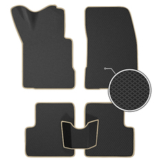 Автомобильные Коврики Салона Eva Черный Ромб С Бежевым Кантом Пластиковый Подпятник Для Mi Auto Defender