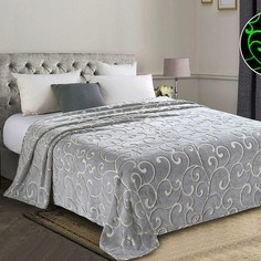 Плед светящийся 150х200 см Вензеля, велсофт 260г/м No Brand