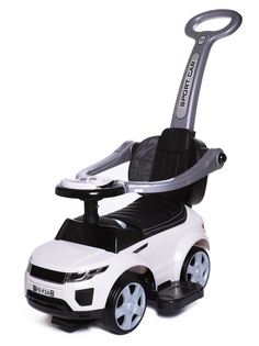 Каталка детская Babycare Sport car резиновые колеса, кожаное сиденье Белый